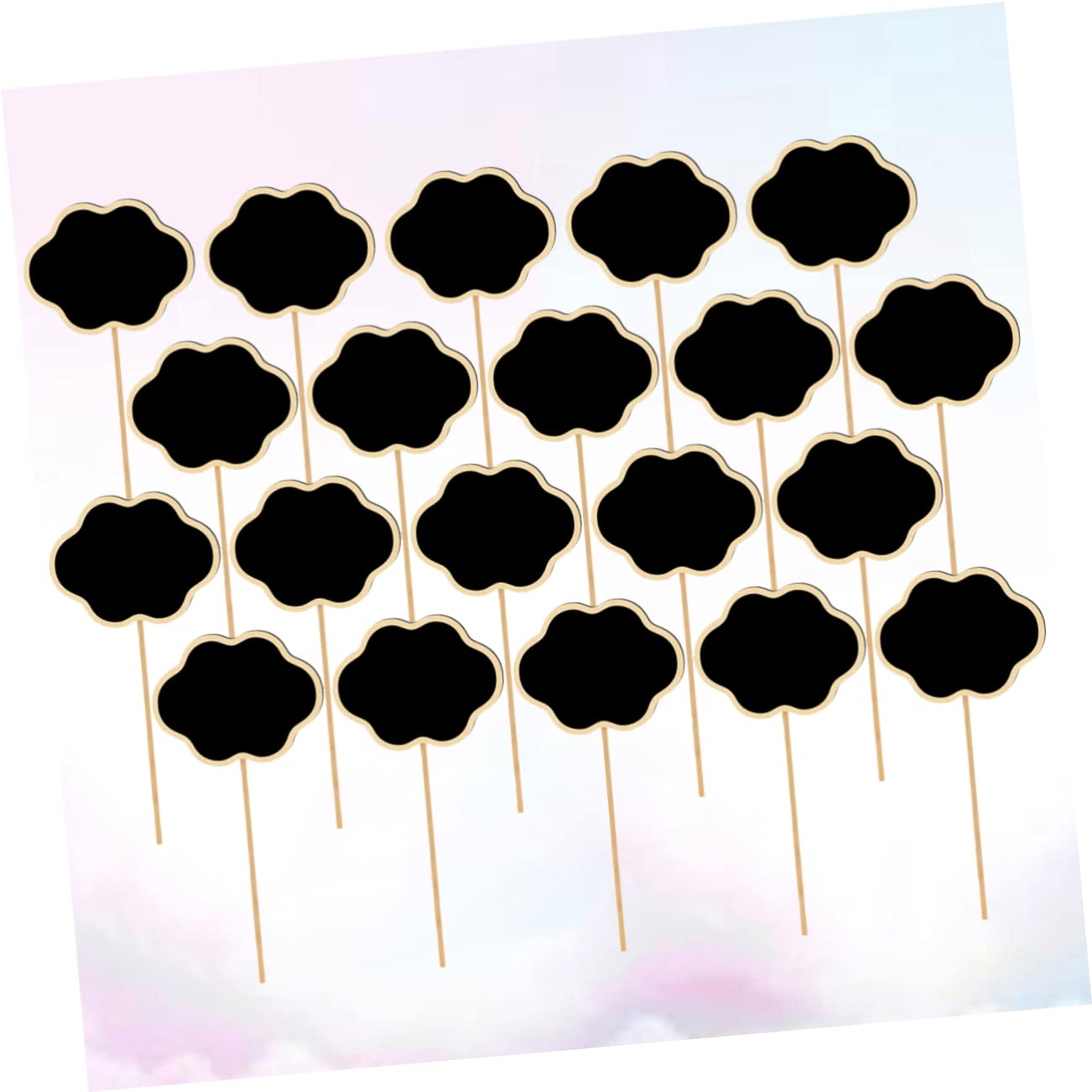 Ciieeo 20pcs Reserved Table Signs Garden Plant Markers Gardening Plant Tags Wood Mini Blackboard Signs Mini Chalkboard Toppers Garden Stake Tags Sign in Blackboard Stand Wedding Wooden