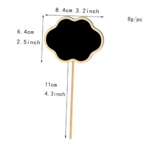 Ciieeo 20pcs Reserved Table Signs Garden Plant Markers Gardening Plant Tags Wood Mini Blackboard Signs Mini Chalkboard Toppers Garden Stake Tags Sign in Blackboard Stand Wedding Wooden