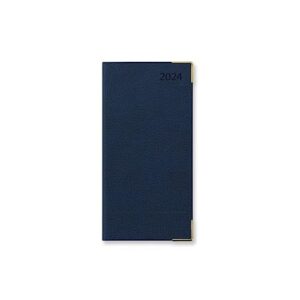 letts connoisseur slim month to view 2024 diary - blue