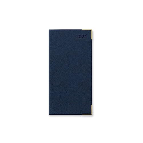 Letts Connoisseur Slim month to view 2024 diary - blue