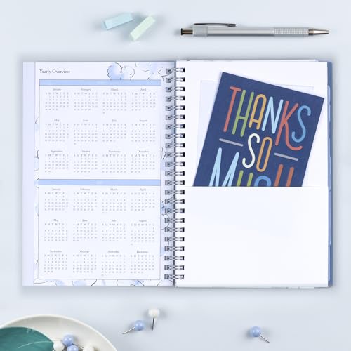 Blue Sky 2024 Weekly and Monthly Planner, January - December, 5" x 8", Frosted Cover, Wirebound, Lindley (101579-24)