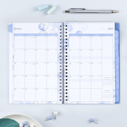 Blue Sky 2024 Weekly and Monthly Planner, January - December, 5" x 8", Frosted Cover, Wirebound, Lindley (101579-24)