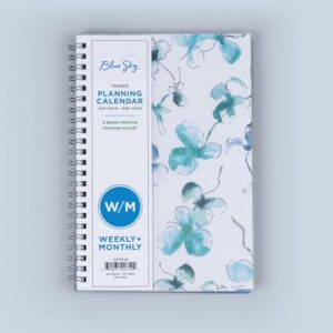 Blue Sky 2024 Weekly and Monthly Planner, January - December, 5" x 8", Frosted Cover, Wirebound, Lindley (101579-24)