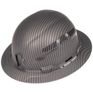 klein tools 60626 hard hat, vented full brim premium karbn design, type 1 class c hard hat, 4-point ratchet suspension