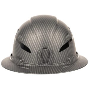 Klein Tools 60626 Hard Hat, Vented Full Brim Premium KARBN Design, Type 1 Class C Hard Hat, 4-Point Ratchet Suspension