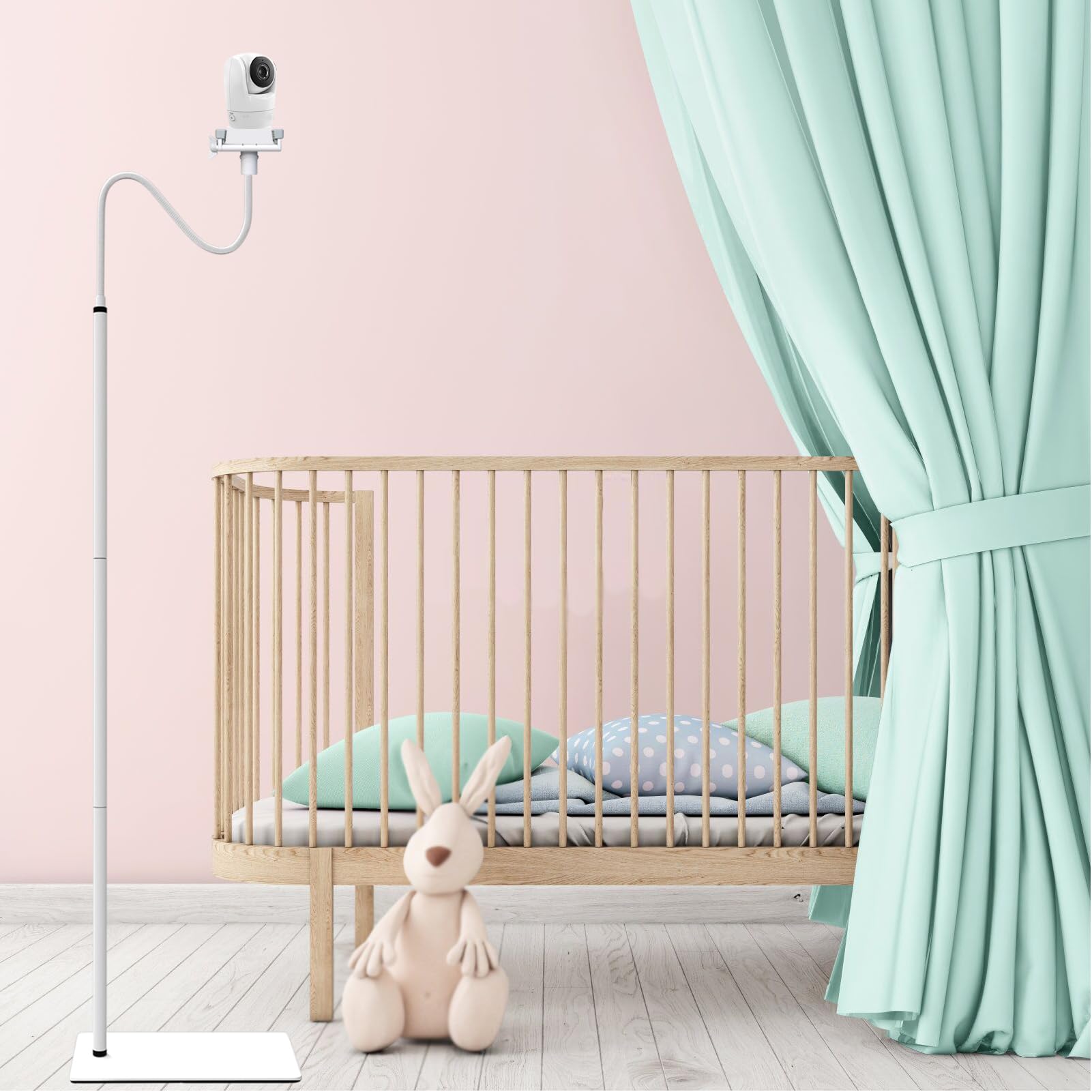 Baby Monitor Mount Floor Stand Holder Compactible with Infant Optics DXR-8 Pro,Nanit Pro,Vetch,eufy,Momcozy BM01,HelloBaby HB6550/66/248,UKSUP,ANMEATE SM935E,Arlo,VAVA,Baby Monitor with a Screw Hole