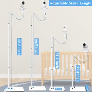 Baby Monitor Mount Floor Stand Holder Compactible with Infant Optics DXR-8 Pro,Nanit Pro,Vetch,eufy,Momcozy BM01,HelloBaby HB6550/66/248,UKSUP,ANMEATE SM935E,Arlo,VAVA,Baby Monitor with a Screw Hole