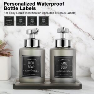 Automatic Soap Dispenser Liquid Set with Tray, Hand Free Soap Dispenser Rechargeable Soap Dispenser Touchless Soap Dispenser Smart Electric Auto Dish Soap Dispenser for Bathroom, Kitchen, Commercia