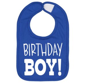 aiden's corner handmade cute baby first birthday boy smash cake bibs - 1st and 2nd party bib (royal)