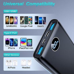 KEOLL Portable Charger 25800mAh Power Bank, 22.5w Fast Charging Battery Pack, LED Display USB C Backup Battery, Slim Portable Phone Charger for iPhone 15/14/13 Pro Samsung Android Cell Phone etc