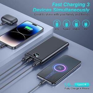 KEOLL Portable Charger 25800mAh Power Bank, 22.5w Fast Charging Battery Pack, LED Display USB C Backup Battery, Slim Portable Phone Charger for iPhone 15/14/13 Pro Samsung Android Cell Phone etc