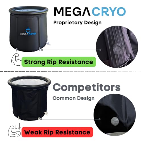 Megacryo Ice Bath Tub for Adults | Cold Plunge Tub for Athletes | Portable Cold Pod | Inflatable Pool for Cold Therapy and Cold Immersion (Ice Bath Tub)