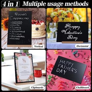 8 x 12" Chalkboard Sign, Reusable Double Sided Small Chalkboard Signs with Wooden Base Stand, Menu Chalk Board Sign Store Food Signs for Party, Tables Decoration, Bar and Restaurant (1 Pack)