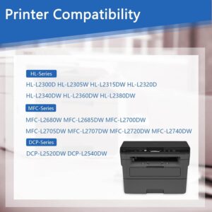 TN-660 TN 660 1 Pack Replacement for Brother High Yield TN660 Toner Cartridge, Black, Page Yield Up to 3,200 Pages, HL-L2300D HL-L2305W HL-L2340DW HL-L2360DW HL-L2320D MFC--L2740DW DCP-L2540DW Printer