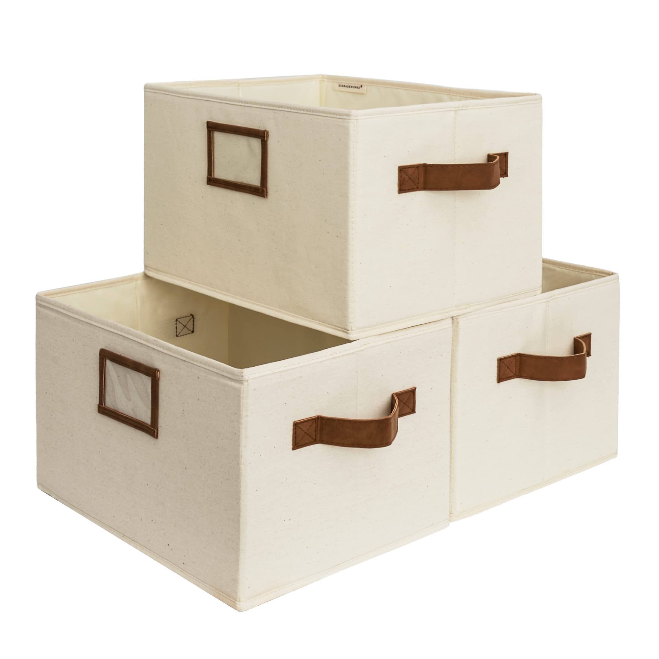 StorageWorks Decorative Storage Bins for Shelves