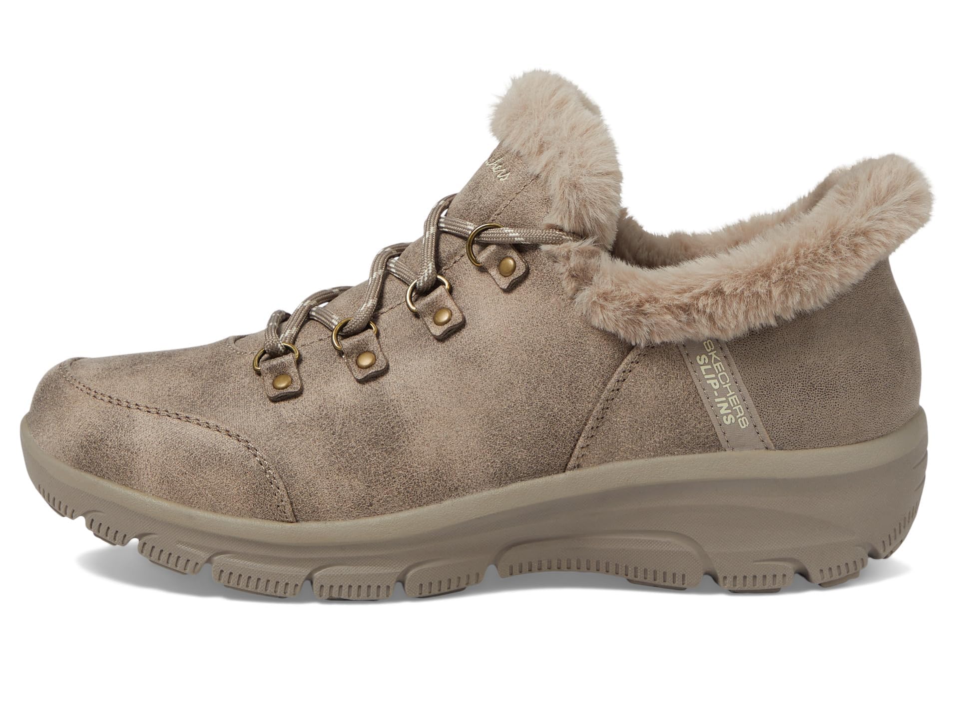 Skechers Women's Easy Going-Fall Adventures-Hands Free Slip-Ins Ankle Boot, Taupe, 9