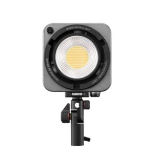 ZHIYUN MOLUS G200 COB Video Light Bowens Mount Camera Light, Bi-Color 2700K-6500K Photography Lighting, ZY Vega App Control for Portrait, Studio, Interview and Filming