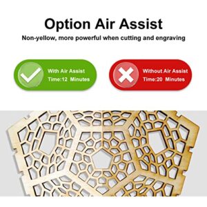 QIUNI Air Assist Kit for RAY5 10W 30L/Min Large Airflow 0.03MPa Low Noise Air Assist Pump for CNC Cutter Laser Engraver