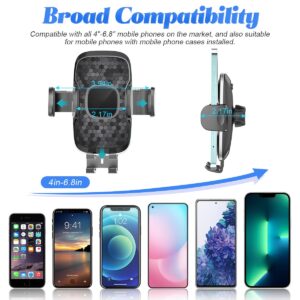 BESULEN Car Phone Holder Mount, 3-in-1 Cell Phone Holder for Car Dashboard Windshield Air Vent, Suction Cup Phone Cradle with Strong Sticky Gel Pad, Compatible with iPhone 14 13 12 Pro Max and More
