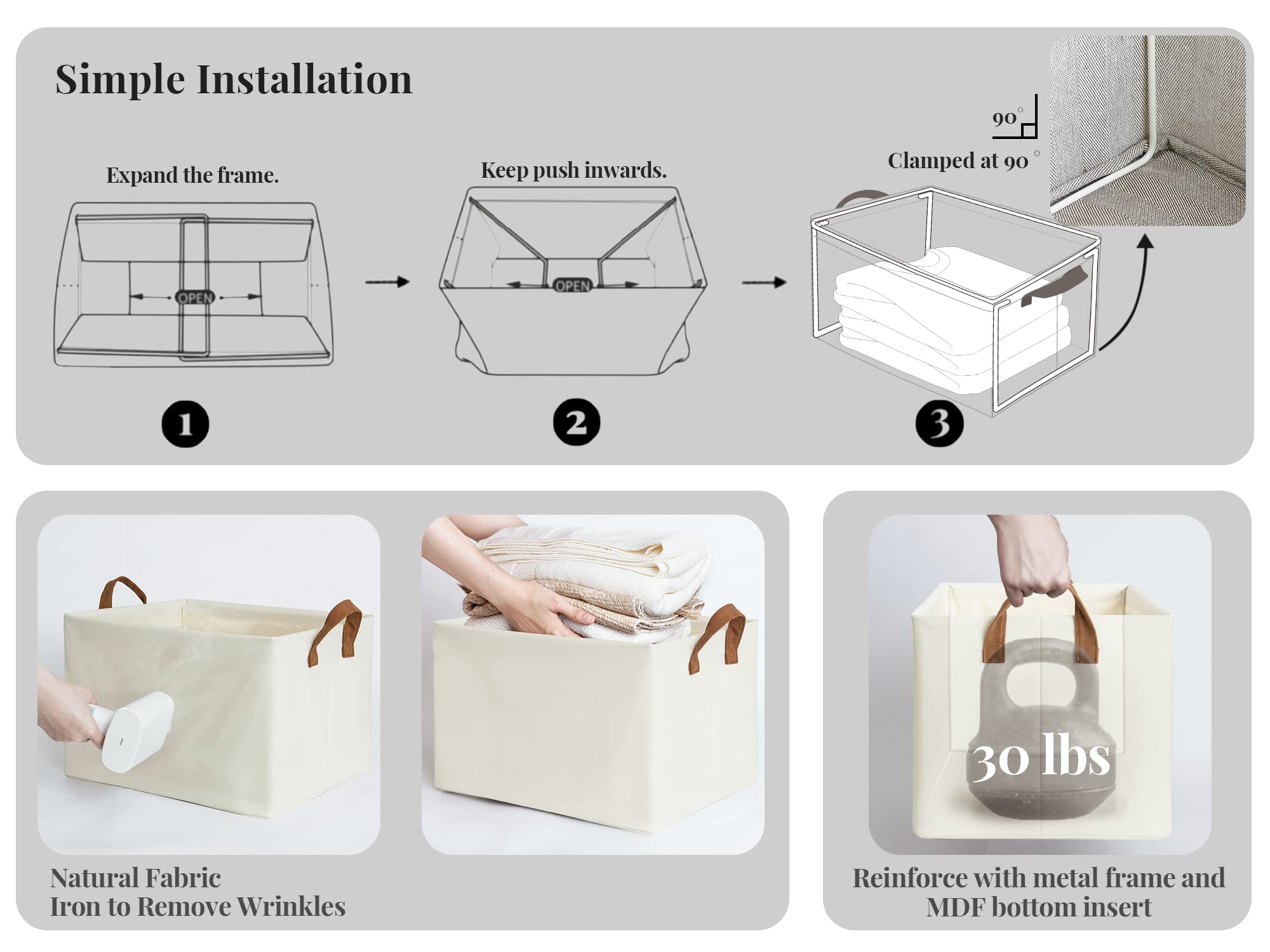 StorageWorks 2-Pack Narrow Storage Bins with 2-Pack Rectangle Storage Bins