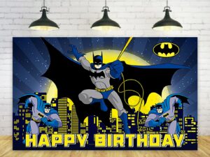 hero backdrop for birthday party decorations blue background for baby shower party cake table decorations supplies superhero theme banner 5x3ft