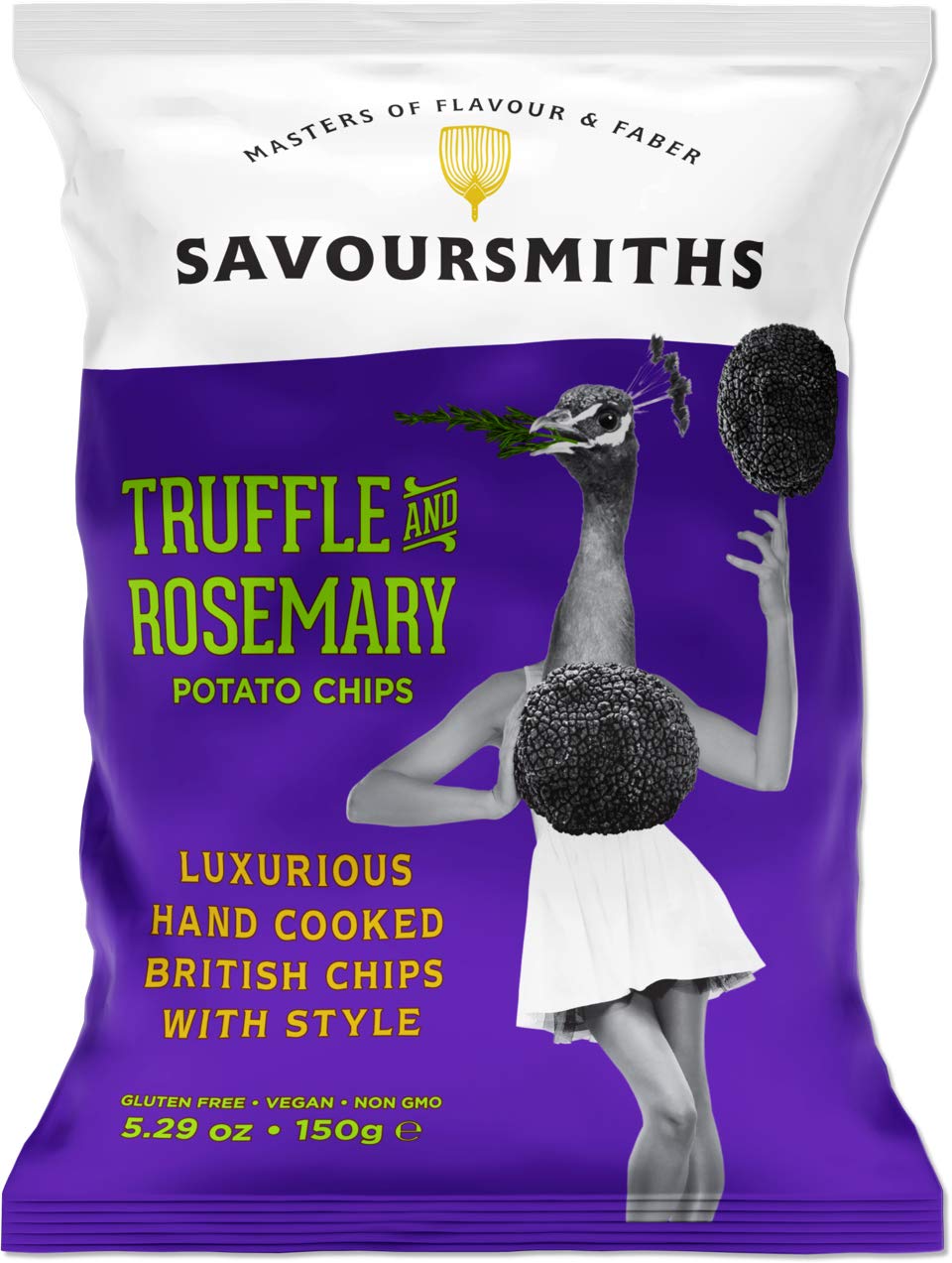 SAVOURSMITHS Hand Cooked Potato Chips, Variety Pack, Gluten Free, Non GMO, All Natural, 5.29 Oz, 4 Count (Pack of 2)
