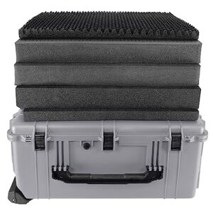 Eylar XXL 31.5" Protective Gear Roller Case Water and Shock Resistant w/Foam (Gray)