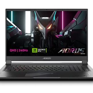 Gigabyte AORUS 17X: 17.3" Thin Bezel QHD 2560x1440 240Hz Display, NVIDIA GeForce RTX 4090 Laptop GPU 16GB GDDR6, Intel Core i9-13950HX,32GB DDR5 RAM, 2TB SSD, Win11 Pro(AORUS 17X AZF-C5US665SP), Black