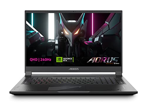 Gigabyte AORUS 17X: 17.3" Thin Bezel QHD 2560x1440 240Hz Display, NVIDIA GeForce RTX 4090 Laptop GPU 16GB GDDR6, Intel Core i9-13950HX,32GB DDR5 RAM, 2TB SSD, Win11 Pro(AORUS 17X AZF-C5US665SP), Black