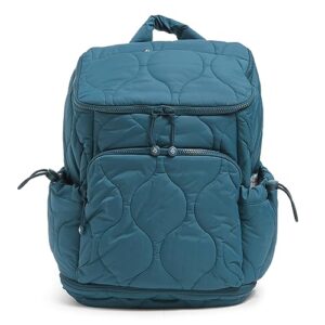 vera bradley featherweight commuter backpack travel bag, peacock feather
