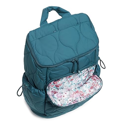 Vera Bradley Featherweight Commuter Backpack Travel Bag, Peacock Feather