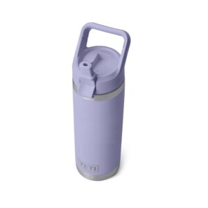 yeti rambler 18 oz bottle, vacuum insulated, stainless steel with straw cap, cosmic lilac