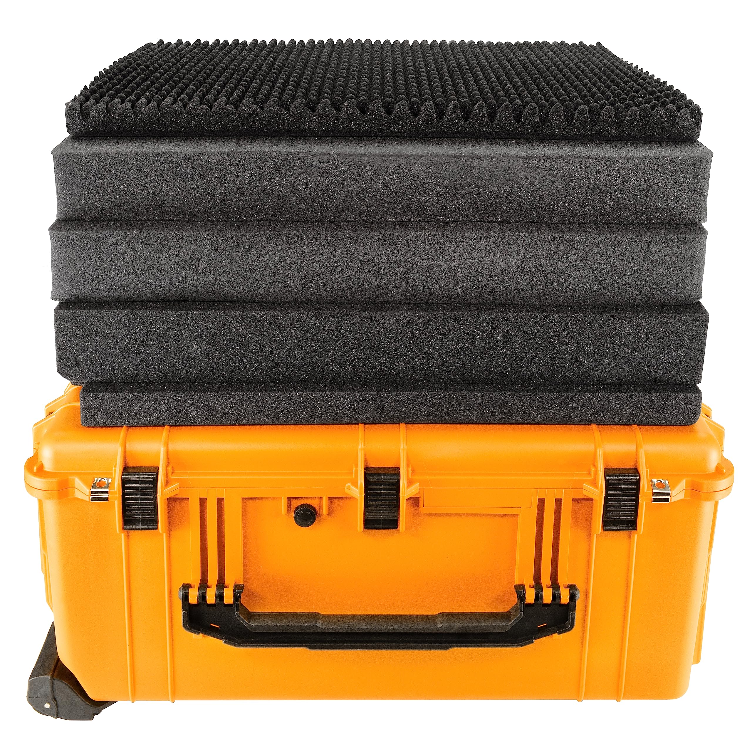 Eylar XXL 31.5" Protective Gear Roller Case Water and Shock Resistant w/Foam (Yellow)