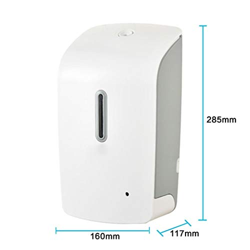 Soap Pump Dispenser Fully Automatic Foam Soap Dispenser Wall-Mounted Drip to Soap Dispenser Hotel Hanging Punch-Free 1000ML Bottles Dispenser (Color : White Plus Gray B)