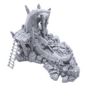 moon shrine - dnd terrain compatible with dungeons and dragons, 28mm miniature wargaming, tabletop rpgs, wargame scenery