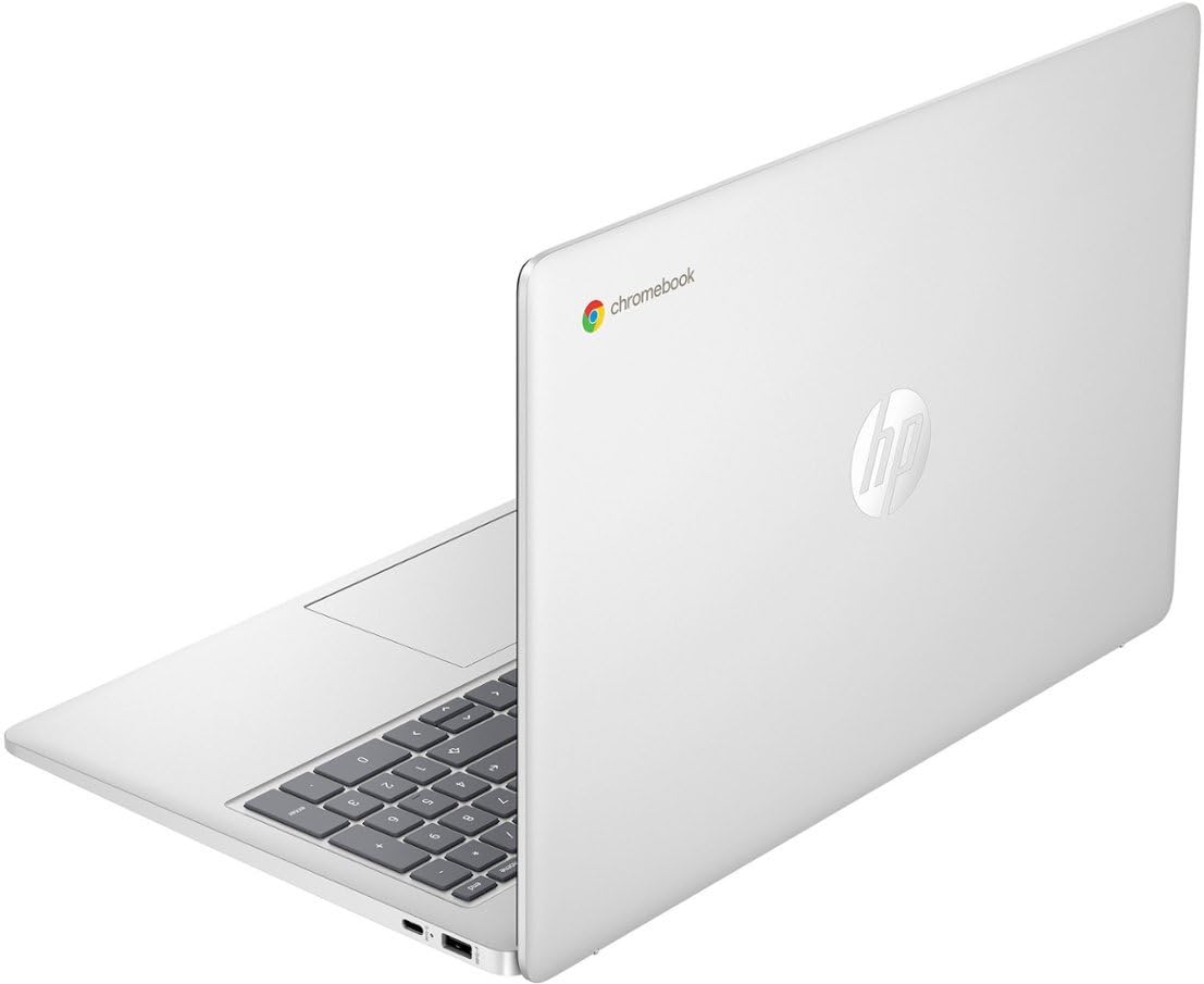 HP Chromebook Laptop Student Business (2023 Model), 15.6" HD Display, Quad-Core Intel N200 Processor (Upto 3.7GHz), 8GB RAM, 64GB eMMC, HD Webcam,WiFi, UHD Graphics, Chrome OS+HubxcelAccessory