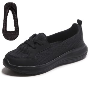 gutzbsy new kotsas orthopedic shoes for women,orthopedic women shoes breathable slip on arch support non-slip (black,8)