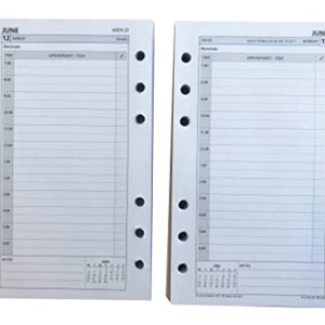 Collins 2024 Dayplanner Organiser Diary Organiser Refill Pad - Personal - Day a Page with Appointments - 2024 Daily Planner Refill