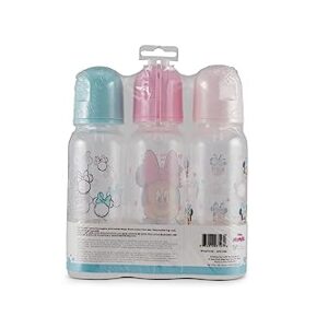 Baby Bottles 9 oz for Boys and Girls| 3 Pack of Disney "Minnie Mouse Pose" Infant Bottles for Newborns and All Babies | BPA-Free Plastic Baby Bottle for Baby Shower