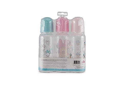 Baby Bottles 9 oz for Boys and Girls| 3 Pack of Disney "Minnie Mouse Pose" Infant Bottles for Newborns and All Babies | BPA-Free Plastic Baby Bottle for Baby Shower