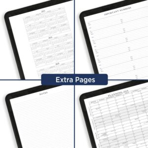 2024-2025 AT-A-GLANCE® Executive 13-Month Monthly Padfolio, 9" x 11", Black, January 2024 to January 2025, 7029005