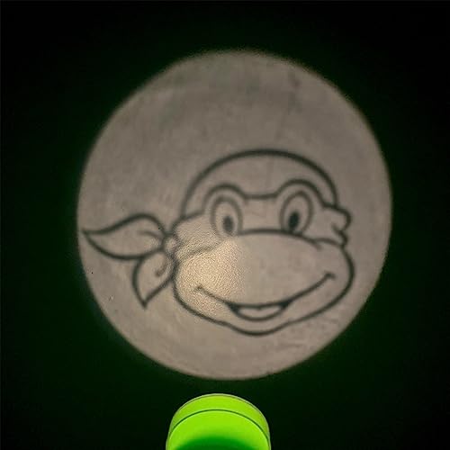 TMNT Handheld Flashlight Projector Light with Character Lens - Halloween Safety Trick or Treat, Night Light, Stocking Stuffer or Play