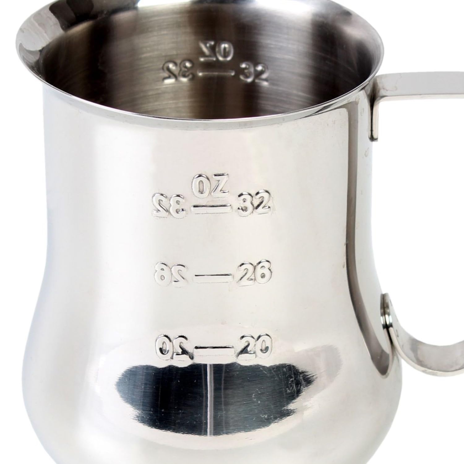 TrueCraftware-40 oz. Espresso Milk Pitcher with Measuring Scale Stainless Steel- Steaming Pitcher Coffee Bar Cappuccino Barista Tools Milk Jug Steamer Frother Cup