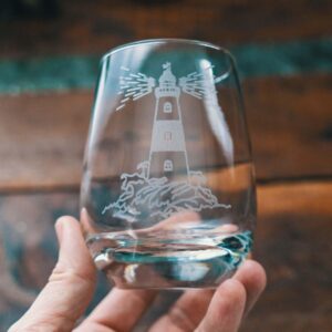 Lighthouse Glasses Stemless Wine Glasses