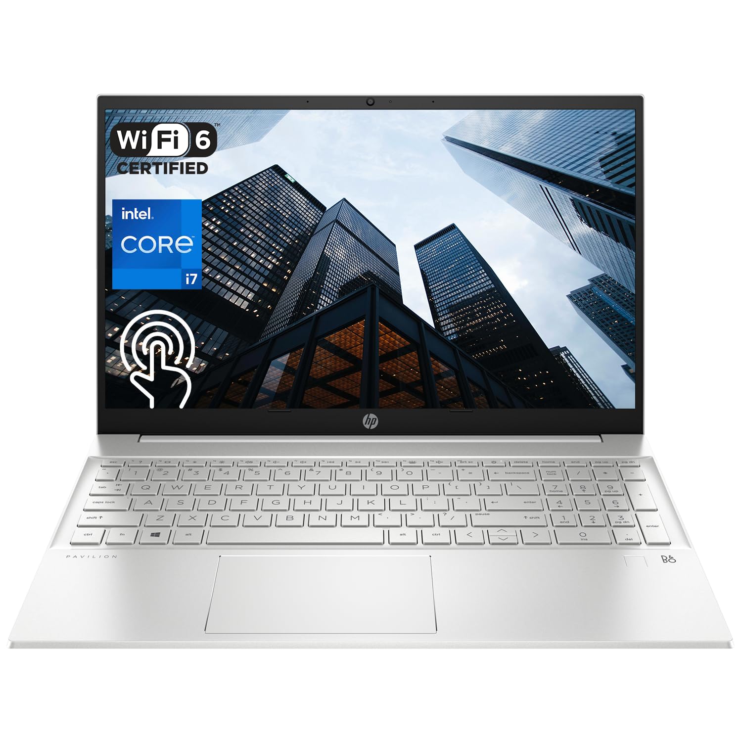 HP 2023 Latest Pavilion Business Laptop, 15.6" FHD Touchscreen, 13th Gen Intel Core i7-1355U, 32GB RAM, 1TB PCIe SSD, Webcam, FP Reader, Backlit KB, Wi-Fi 6, Windows 11 Pro, Silver