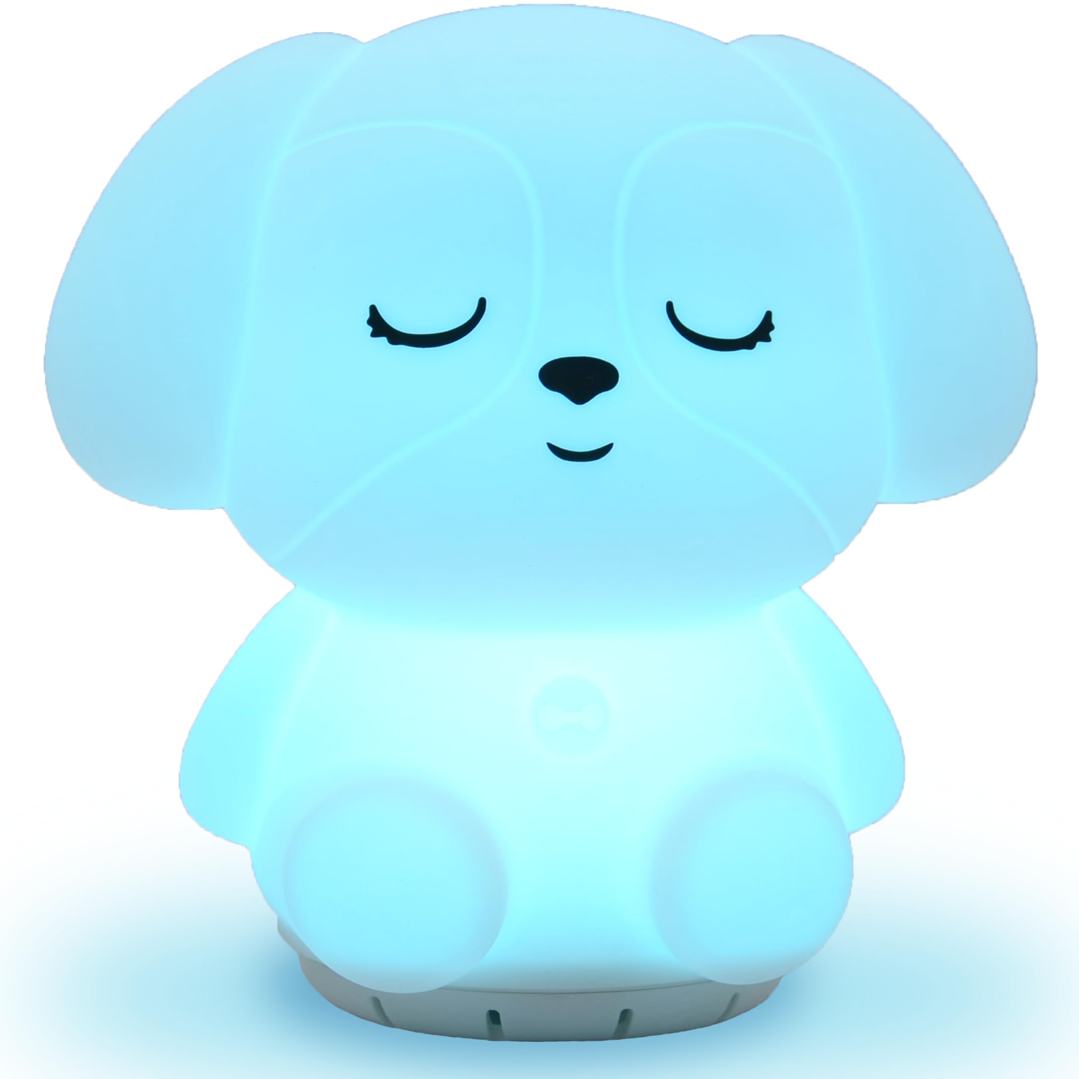 Mindfulness 'Breathing Puppy' | 4-7-8 Guided Visual Meditation Breathing Light | 3 in 1 Device with Night Light & Noise Machine for ADHD Anxiety Stress Relief Sleep - Gift for Kids Adult Women Men