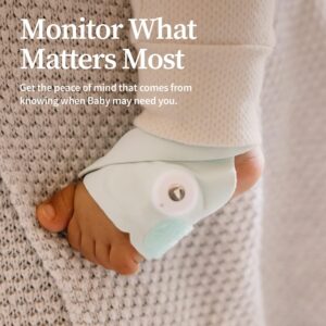 Owlet Dream Sock - Smart Baby Monitor - Foot Sensor to Track Heartbeat and Oxygen O2 Levels in Infants and Babies - Notifications for Night Wakings, Movement and Sleep State - Bedtime Blue + Mint