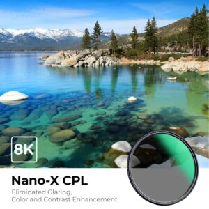 K&F Concept 72mm Circular Polarizers Filter Polarizing Filter 28 Multi-Layer Coated Super Slim High Definition CPL Lens Filter (Nano-X Series)