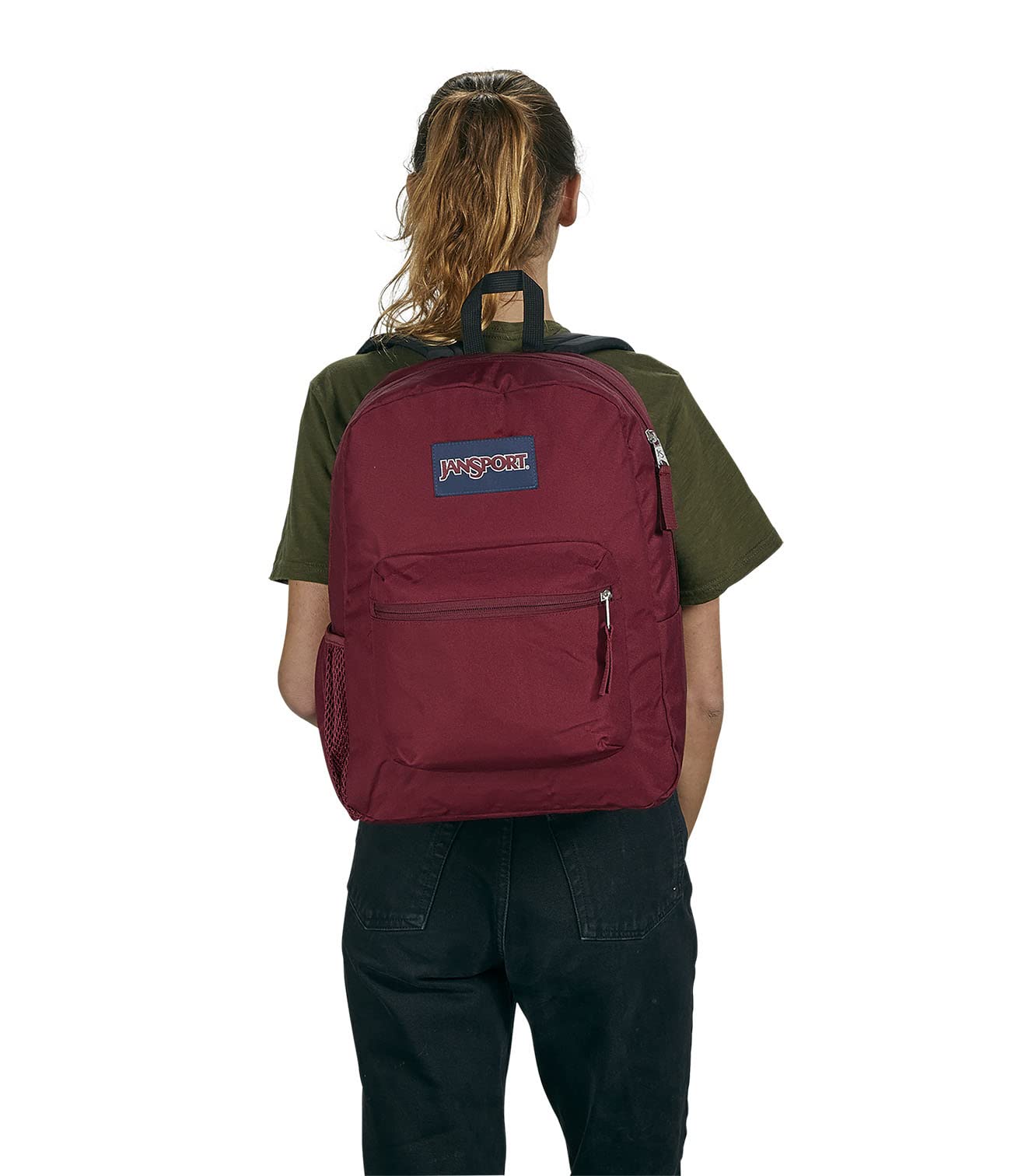 JanSport Cross Town Backpack, Russet Red, One Size