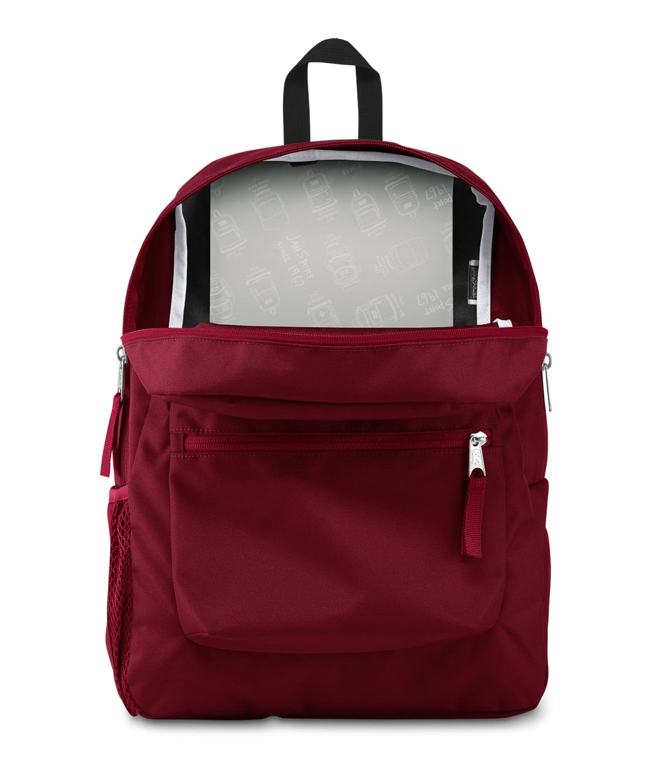 JanSport Cross Town Backpack, Russet Red, One Size